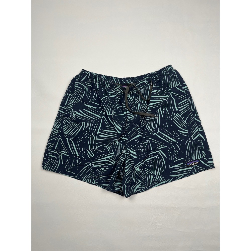 Patagonia Baggies Shorts 5" Mens L Blue Palm Floral Print